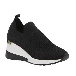 Mix No. 6 Tanna Black Casual Wedge Sneaker Size US 10